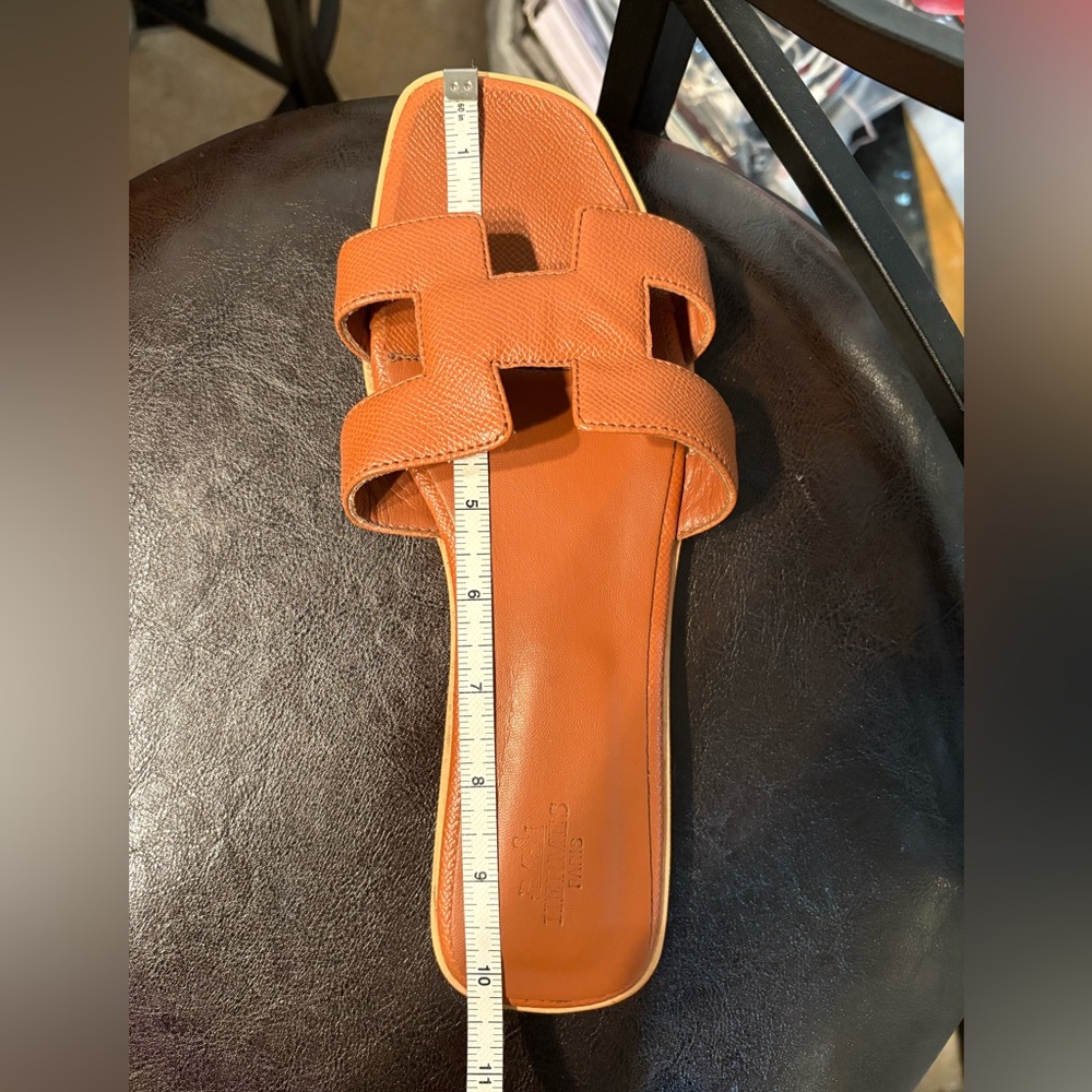women’s cognac Brown Slide Sandals - Picture 13 of 13